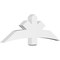Ekena Millwork Alberta Architectural Grade PVC Gable Bracket, 60"W x 20"H x 4"D x 6"F, 8/12 Pitch GBP060X20X0406ALB00 - alternate 1